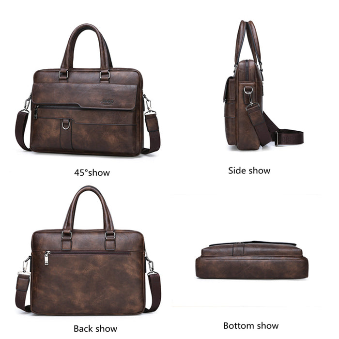 JEEP BULUO Men Briefcase Leather Handbag【3 Colors】 Blossom Online UG