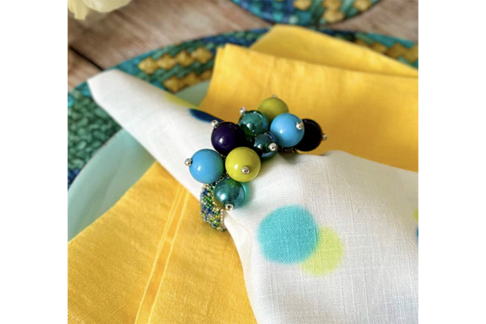 Jubilant Blue/Teal Napkin Ring