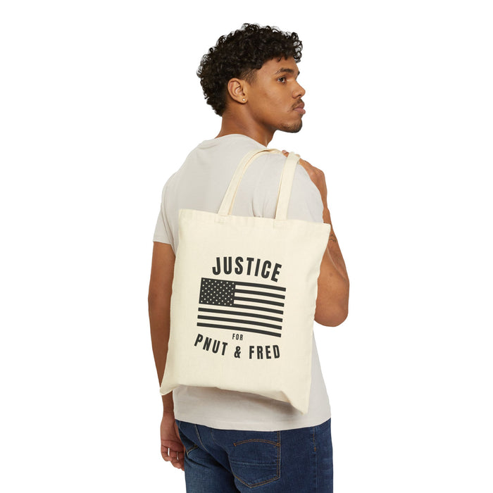 Justice For P'Nut & Fred Cotton Canvas Tote Bag
