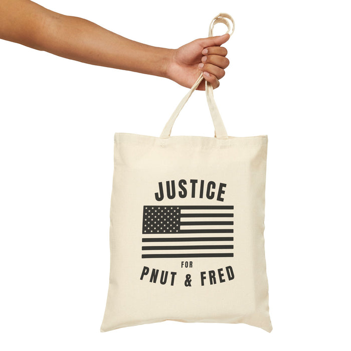 Justice For P'Nut & Fred Cotton Canvas Tote Bag