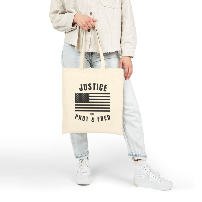 Justice For P'Nut & Fred Cotton Canvas Tote Bag
