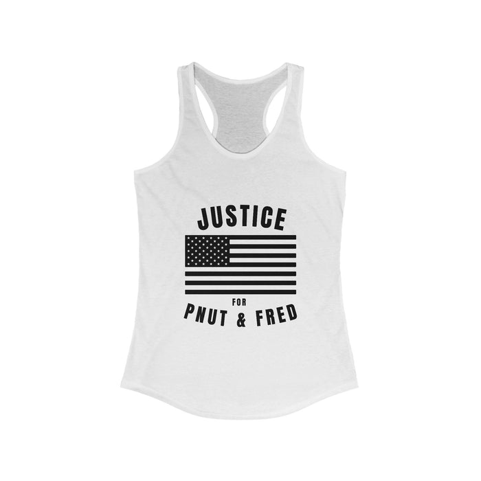 Justice for Pnut & Fred Women's Racerback Tank