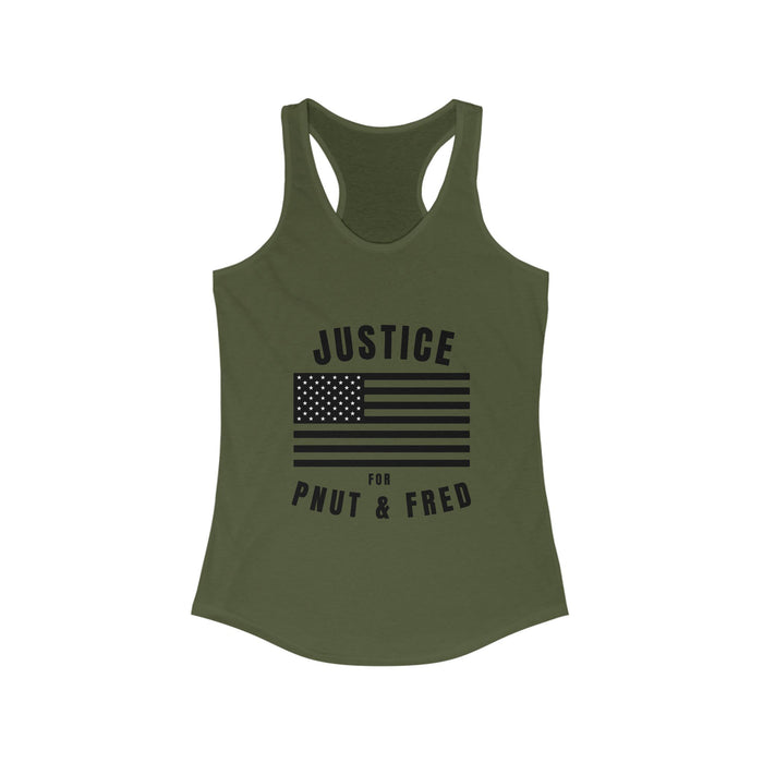 Justice for Pnut & Fred Women's Racerback Tank
