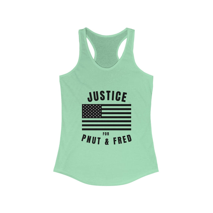Justice for Pnut & Fred Women's Racerback Tank