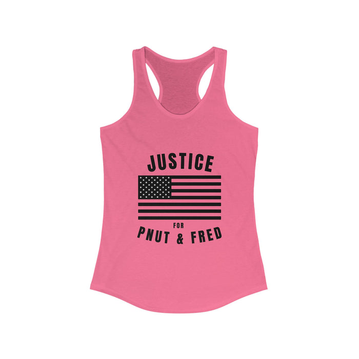 Justice for Pnut & Fred Women's Racerback Tank
