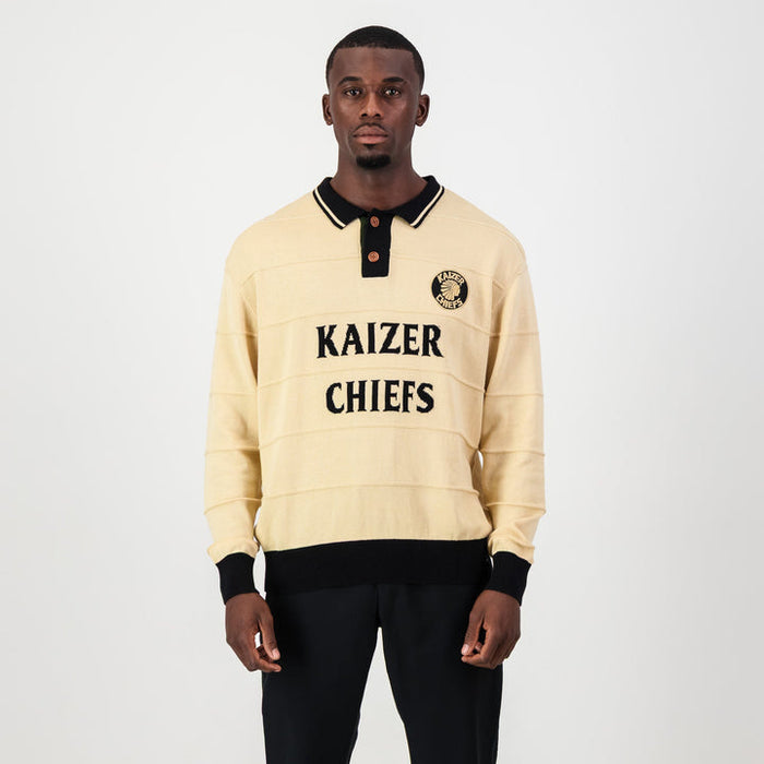 Kaizer Chiefs Long Sleeve Knitted Jersey-Butter