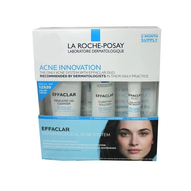 LA ROCHE POSAY  Effaclar Dermatological Acne 3-Step System بكج معالج حب الشباب