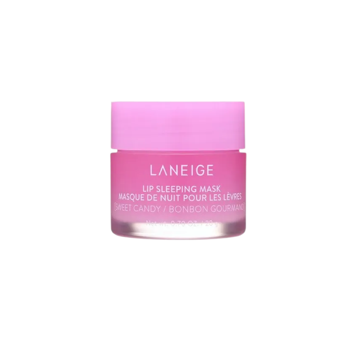 LANEIGE Lip Sleeping Mask Sweet Candy is a nourishing overnight lip mask designed to deeply hydrate and soften dry lips while you sleep. Formulated with rich butters and fruit extracts, it helps smooth rough texture and lock in moisture. Lips feel soft, supple, and comfortable by morning with a sweet candy scent.