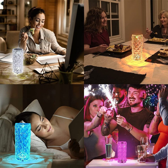 LED Kristall Rosen Lampe mit Touch Control maselive.de