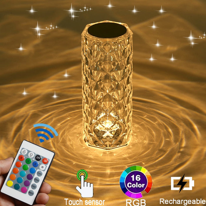 LED Kristall Rosen Lampe mit Touch Control maselive.de