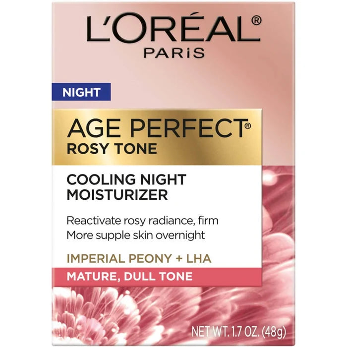 LOREAL PARIS Age Perfect Rosy Tone Cool Night Moisturizer كريم الليل من لوريال باريس
