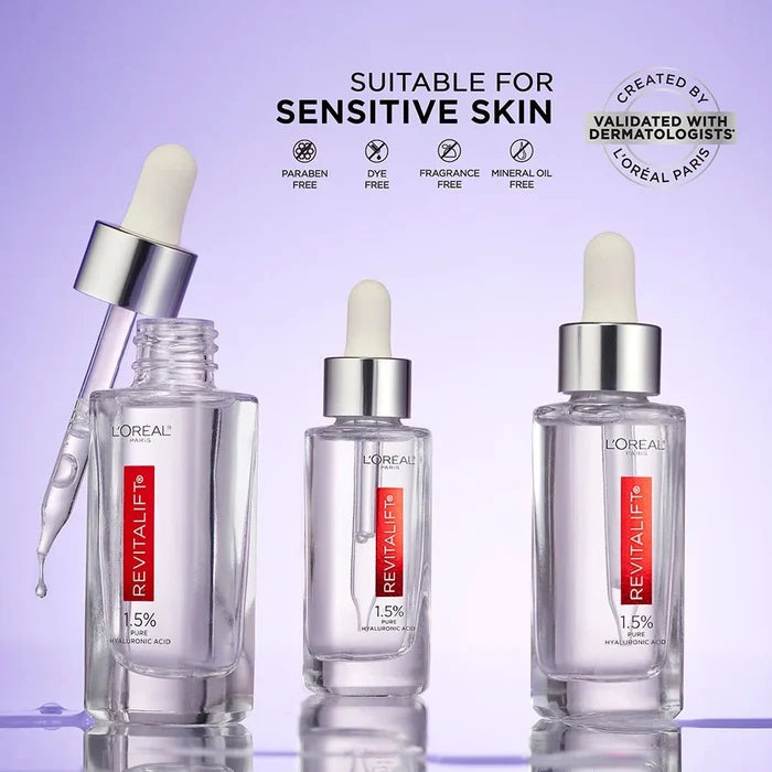LOREAL PARIS Revitalift Derm Intensives Hyaluronic Acid Face Serum سيروم الهايلرونك اسد من لوريال باريس
