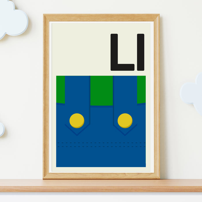 Luigi Alphabet Print | 12"x18" or 18"x24" Print only