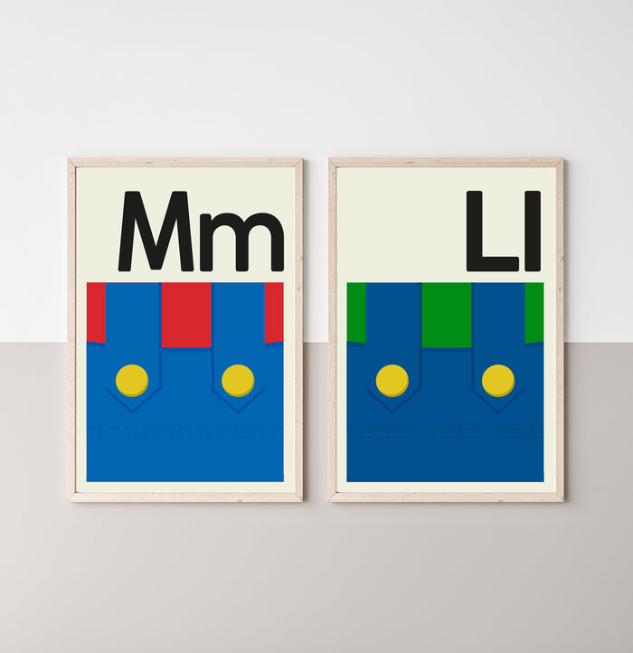Luigi Alphabet Print | 12"x18" or 18"x24" Print only