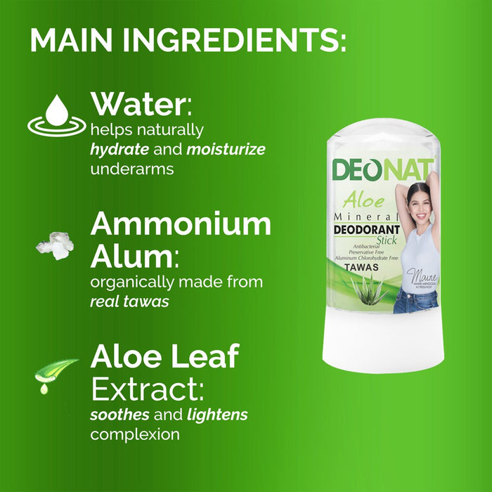 Luxe Organix DEONAT Aloe Mineral Deodorant Stick 60g