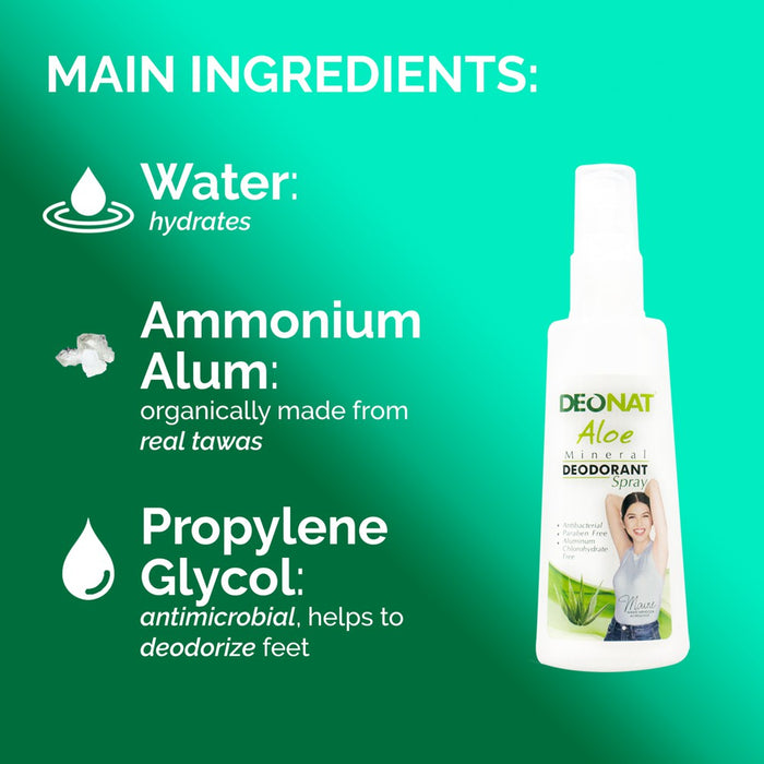 Luxe Organix DEONAT Mineral Deodorant Foot Spray 100ml