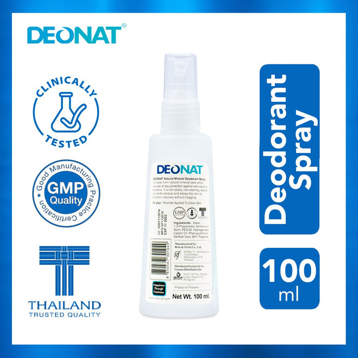 Luxe Organix DEONAT Mineral Natural Deodorant Spray 100ml