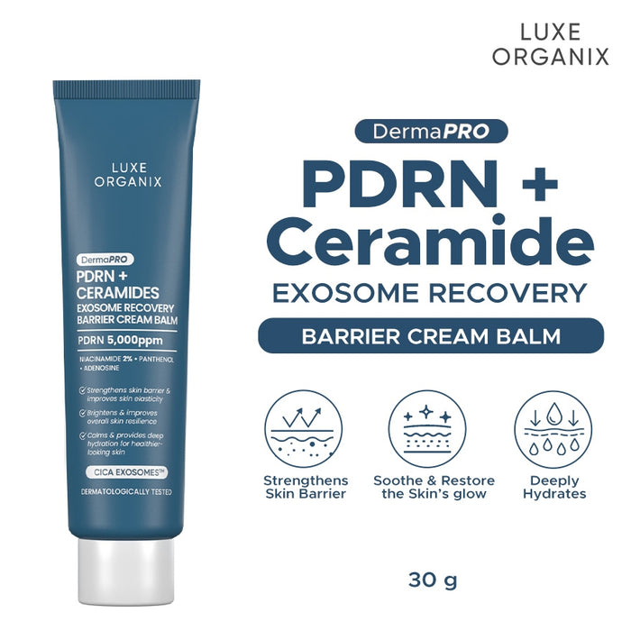 LUXE ORGANIX DermaPRO PDRN + Ceramides Exosome Recovery Barrier Cream Balm 30g