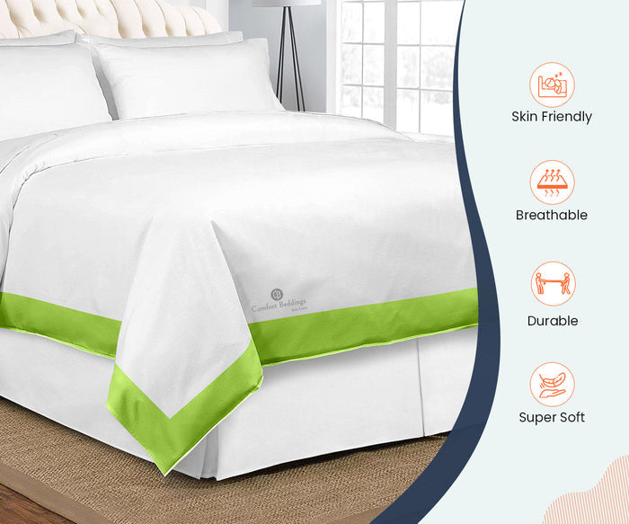 Parrot Green Two Tone Duvet Cover