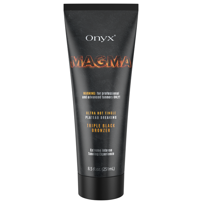 Bronzer do opalania Onyx Magma z efektem tingle. Triple Black Bronzer o intensywnym działaniu dla zaawansowanych użytkowników.