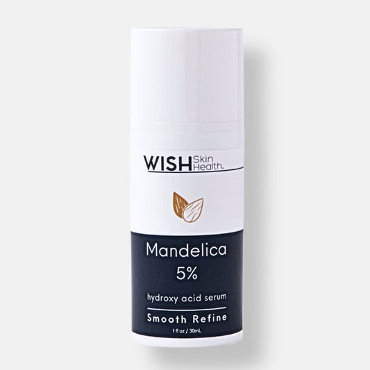Mandelica™ also has antibacterial properties which are beneficial in the treatment of oily and acne prone skin. For those who suffer from acne and want to fight wrinkles too, Mandelica™ is a terrific option as it addresses both of these concerns. Mandelica™ may be recommended (peel prep) to reduce irritation prior to professional exfoliation.