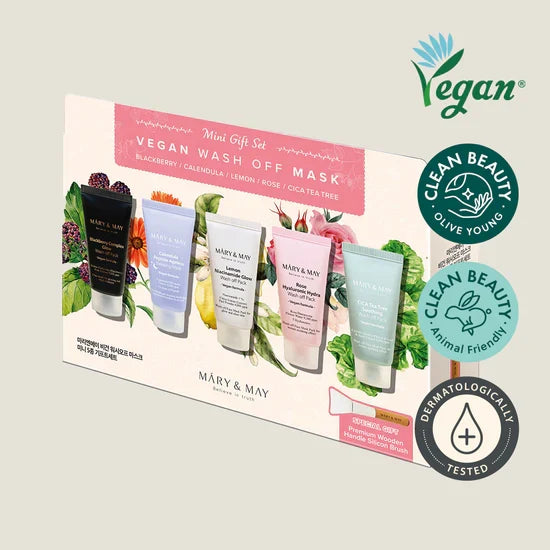 MARY & MAY Believe In Truth mini gift set vegan wash off mask مجموعة الاقنعة للبشرة بحجم ميني من ماري اند ماي