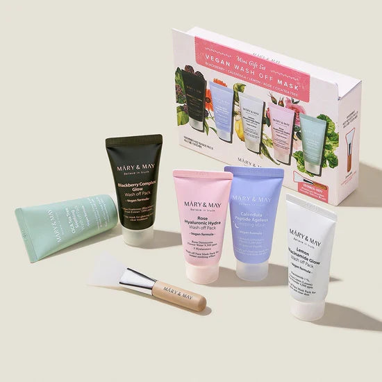 MARY & MAY Believe In Truth mini gift set vegan wash off mask مجموعة الاقنعة للبشرة بحجم ميني من ماري اند ماي