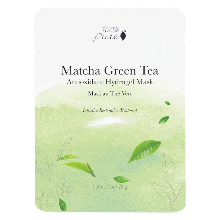 Package of 100% Pure Matcha Green Tea Antioxidant Hydrogel Mask 1oz