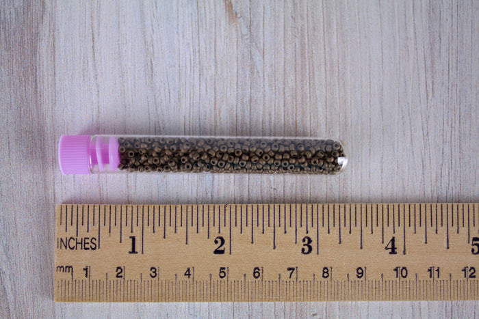 Matte Metallic Dark Bronze Miyuki Seed Beads size 11