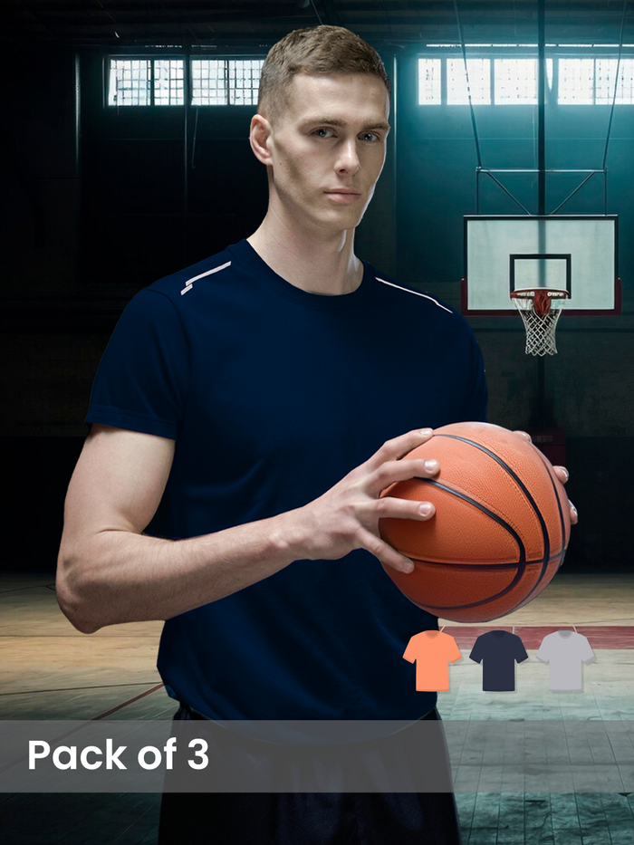 Men's Activewear Sports T-shirt Pack of 3