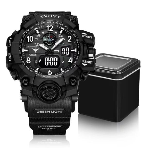 Men's TVOVT Waterproof Double Dial Led Sport Watch Blossom Online UG