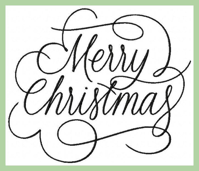 Merry Christmas  Machine Embroidery Design