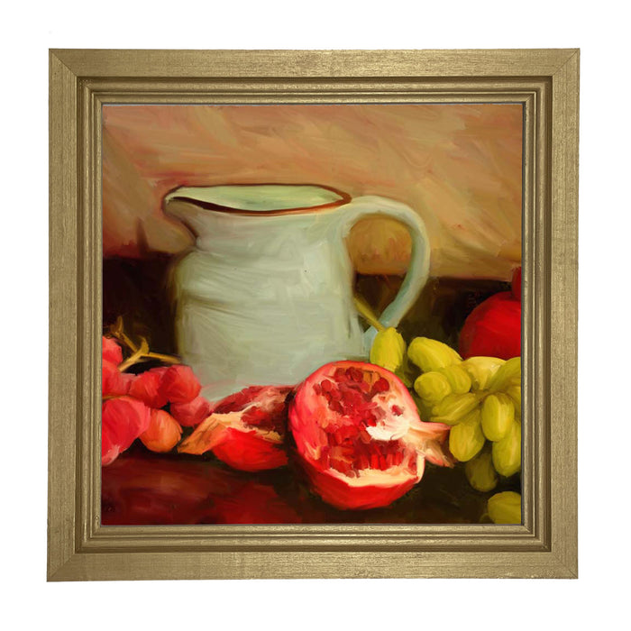 Milk Jugs with Pomegranates - Framed art