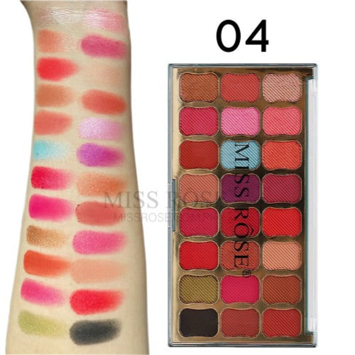 Miss Rose 24 Color Eye Palette swatches