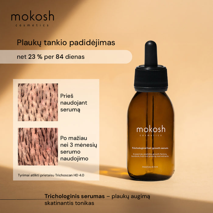 MOKOSH Rosemary & Mint - trichologinis plaukų augimo serumas