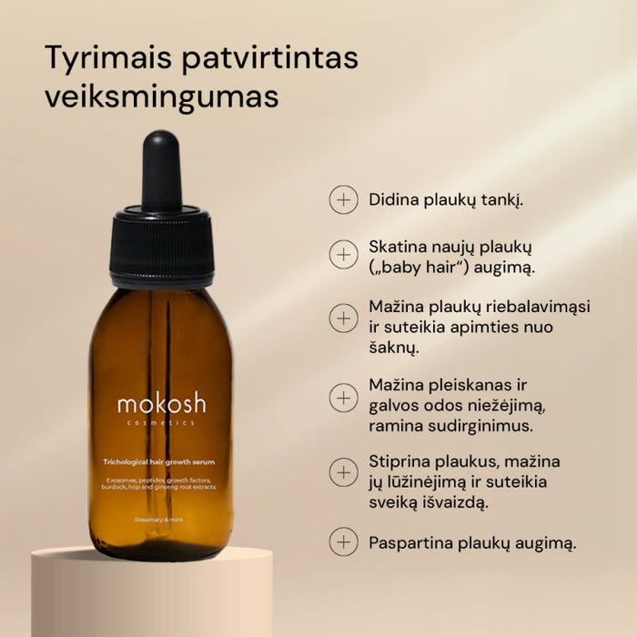 MOKOSH Rosemary & Mint - trichologinis plaukų augimo serumas