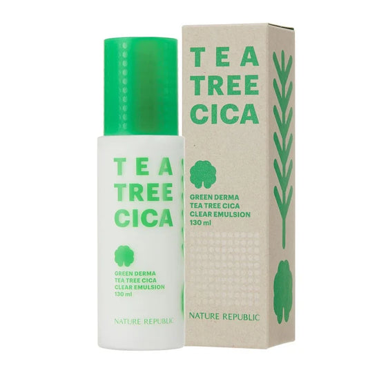 NARURE REPUBLIC Green Derma Tea Tree Cica Clear Emulsion مستحلب السيكا و شجرة الشاي من نيجر ريبلك