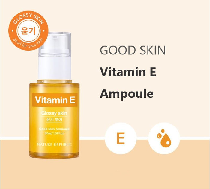 NATURE REPUBLIC Vitamin E Glossy Skin Good Skin Ampoule سيروم لتعزيز نضارة البشرة بالفيتامين إي