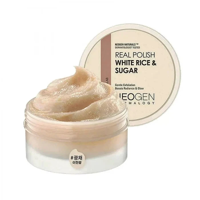 NEOGEN Real Polish White Rice & Sugar Gentle Exfoliation Boosts Radiance & Glow