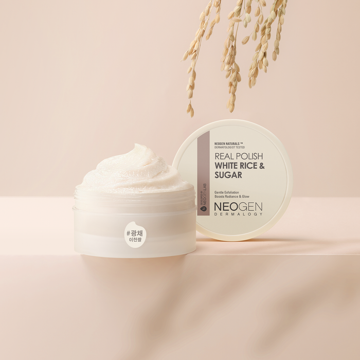 NEOGEN Real Polish White Rice & Sugar Gentle Exfoliation Boosts Radiance & Glow
