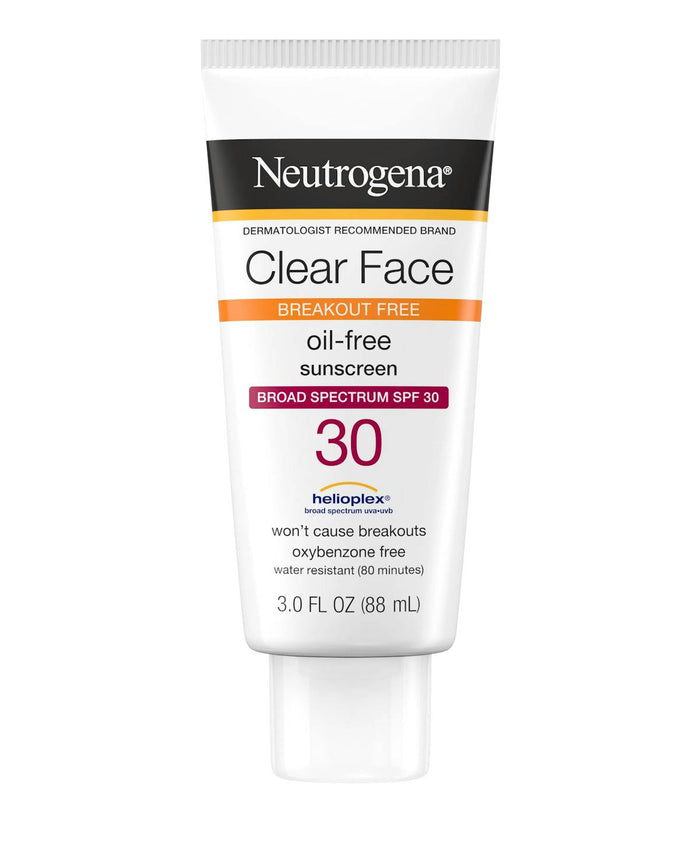Neutrogena Clear Face Oil Free Sunscreen SPF30 واقي شمس نيتروجينا كلير فيس الخالي من الزيوت