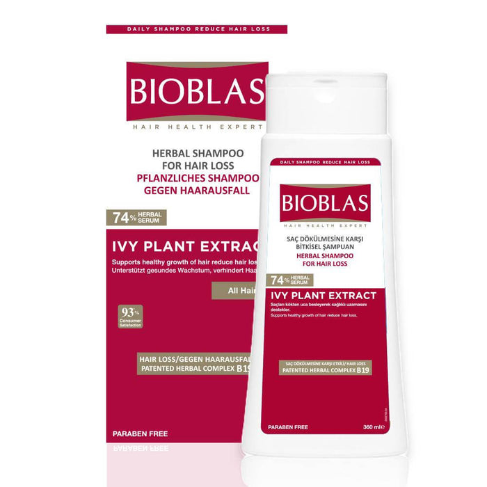 [New Arrival] BIOBLAS Herbal Shampoo For Hair Loss | Slow Growing Hair | IVY PLANT EXTRACT (360 ml)
