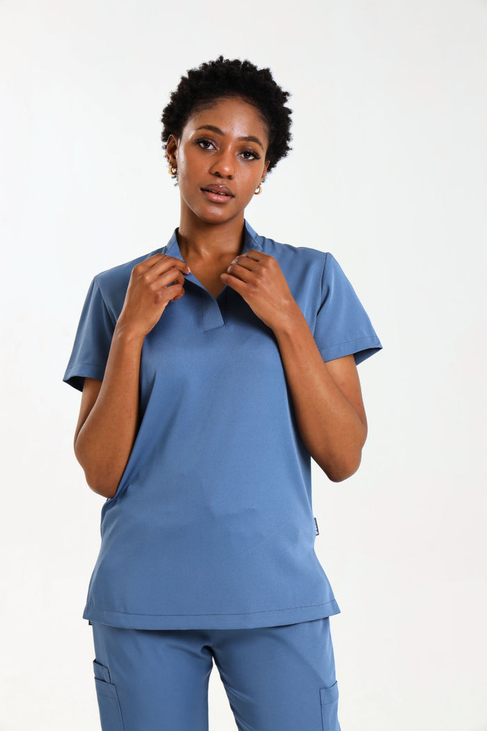 NEW LADIES MANDARIN FEMME TOP - Greens Medi Scrubs South Africa - Premium Medical Uniforms & Apparel - Delivery Across SA
