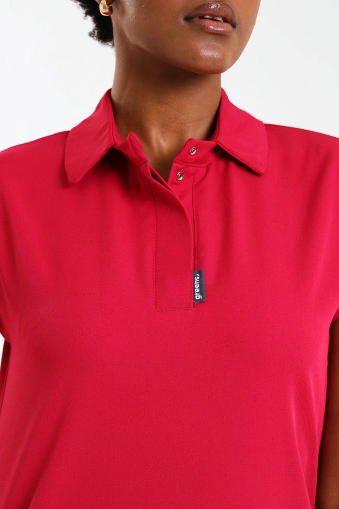 NEW LADIES PRO-COLLARED DRESS WITH FEMME SLEEVE - Greens Medi Scrubs South Africa - Premium Medical Uniforms & Apparel - Delivery Across SA
