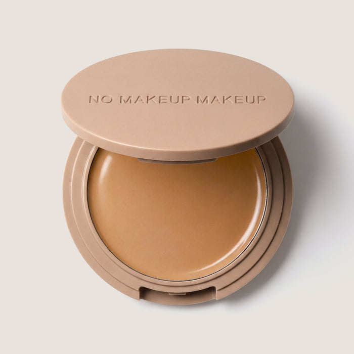 An open FlexShade Foundation by No Makeup Makeup compact in Natural with the Oprah Daily Beauty O-Wards 2024 seal