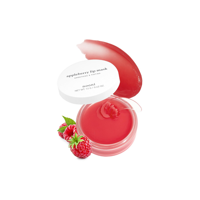 NOONI Appleberry Lip Mask is a nourishing overnight lip treatment designed to hydrate and soften dry, chapped lips. Infused with Shea Butter and a blend of botanical extracts like Apple and Seaweed, this rich lip mask deeply moisturizes while restoring smoothness and elasticity. Vitamin E provides antioxidant protection, helping to keep lips healthy and plump. Ideal for use as a nightly lip mask, it leaves your lips feeling soft, smooth, and refreshed by morning. Perfect for those seeking intens