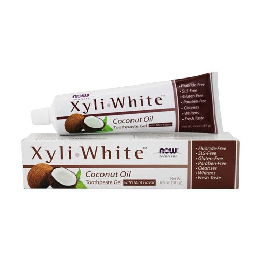 NOW FOODS XyliWhite™ Coconut Oil Toothpaste Gel معجون الاسنان بزيت جوز الهند