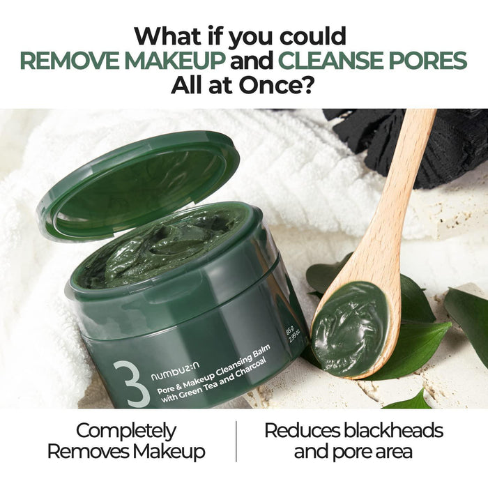 Numbuzin No.3 Cleansing Balm With Green Tea And Charcoal 85 g