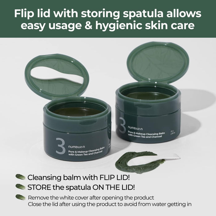 Numbuzin No.3 Cleansing Balm With Green Tea And Charcoal 85 g
