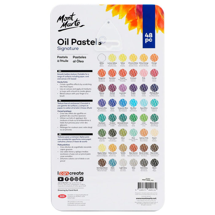 Oil Pastels in Tin Box Signature 48pc Set